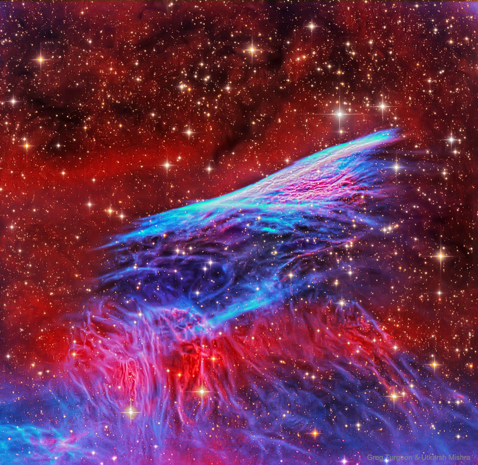 A picture of the Pencil Nebula Supernova Shockwave 
For more details, please read
the explanation.