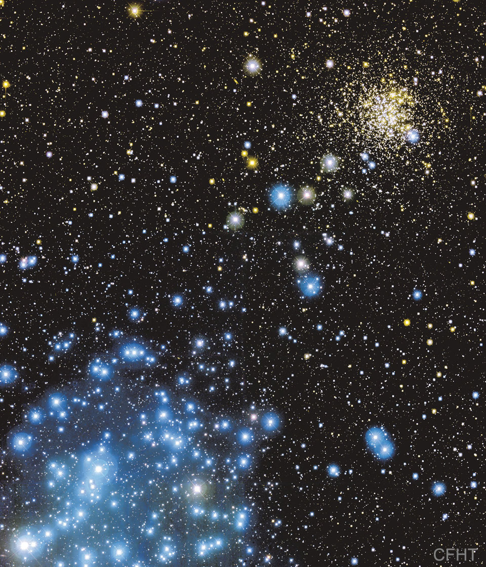 A picture of star clusters M35 and NGC 2158.
Please see the explanation for more detailed information.