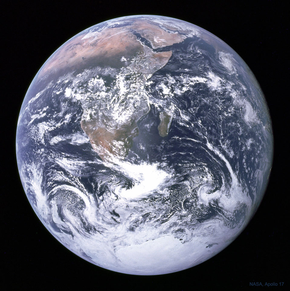 The featured image shows a full face of Earth as 
photographed by the Apollo 17 Crew in 1972.
Please see the explanation for more detailed information.